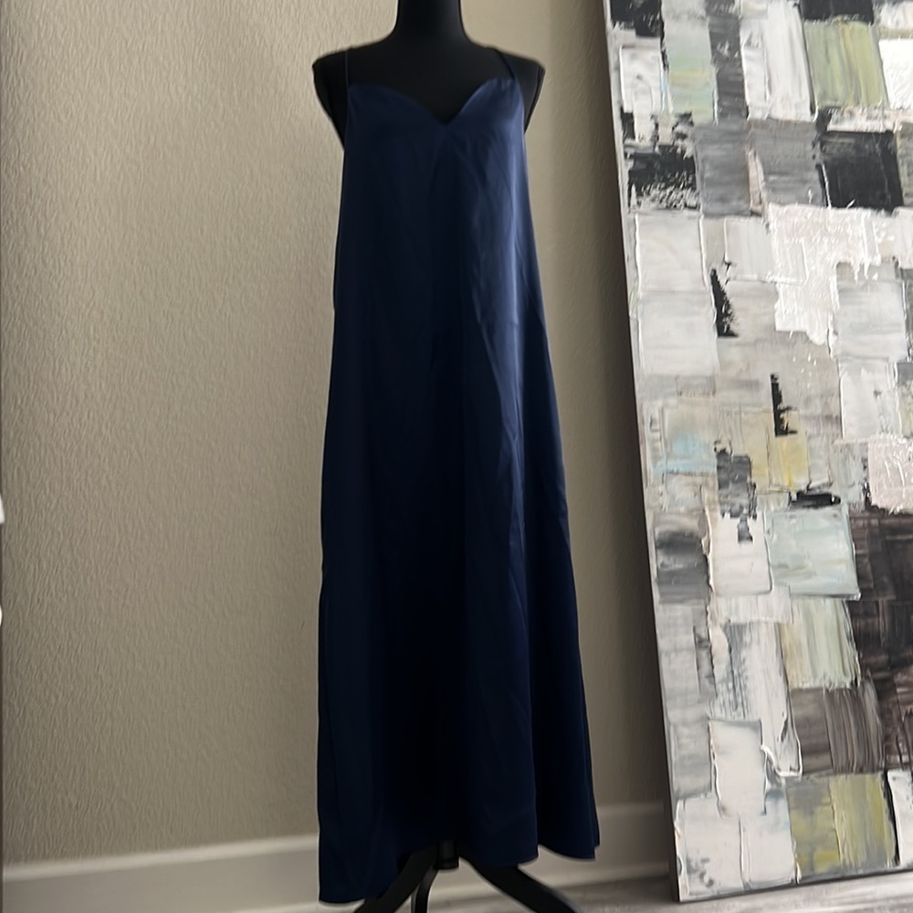 Zara Midnight Blue Jewel Strap Slip Dress - Picture 8 of 11